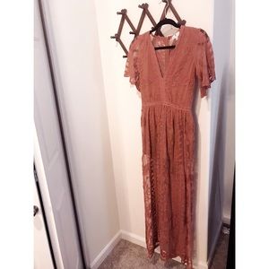 Nordstrom Socialite Embroidered sheer romper/dress